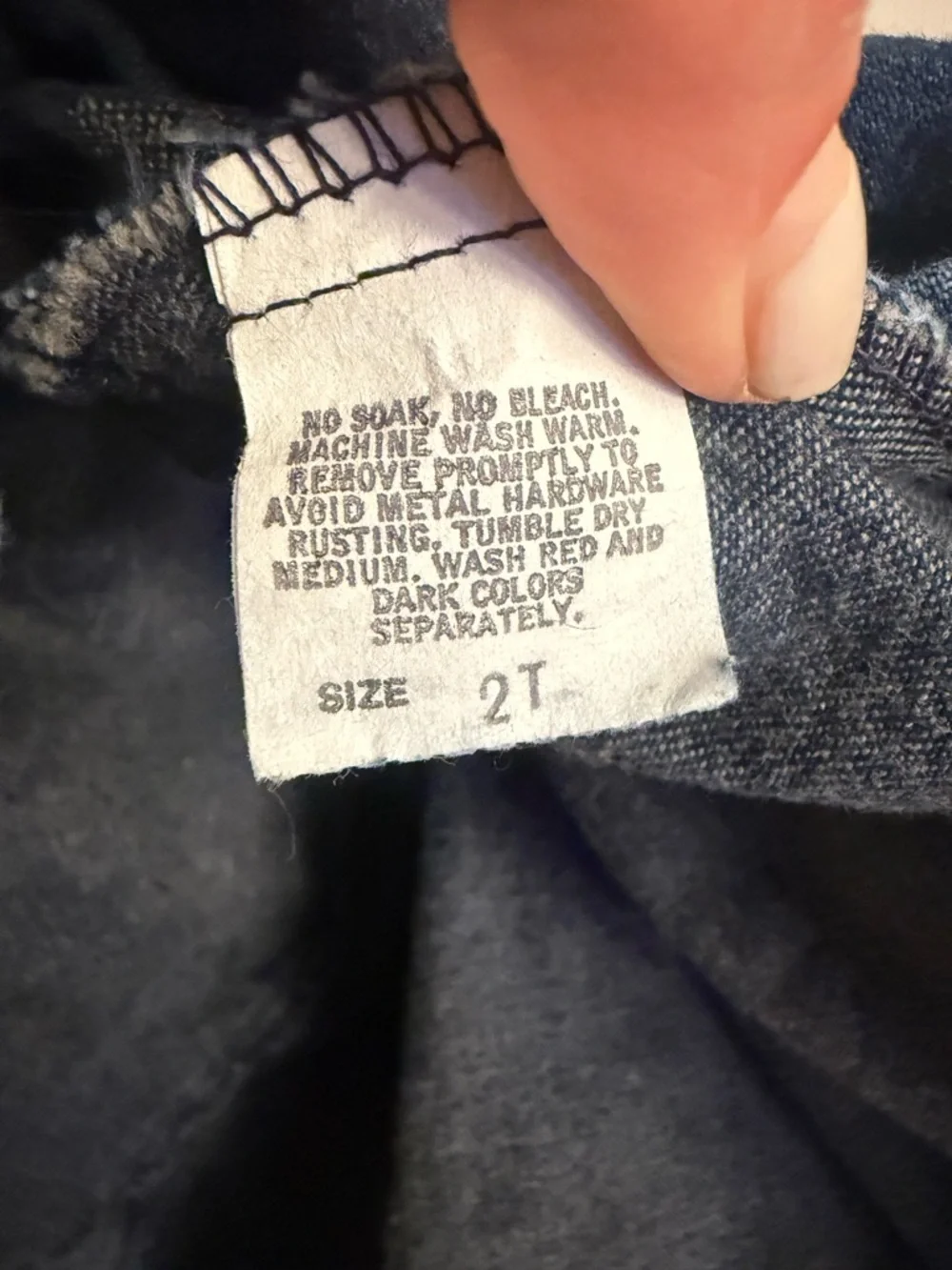 Vintage OshKosh B’Gosh Denim Jumper Dress Toddler Girls Size 2T Made in USA